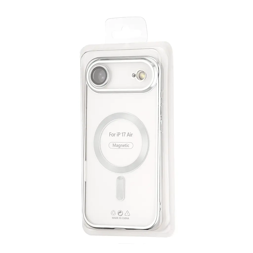 Чохол Ductil Metallic Edge with MagSafe (Protected Camera & Lens) iPhone 17 Air Silver - фото 2