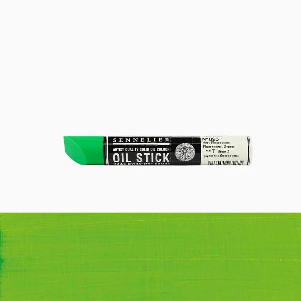 Фарба олійна у формі пастелі Sennelier Oil Stick, 38 мл, S3, Неоновий зелений (Neon Green) - фото 2