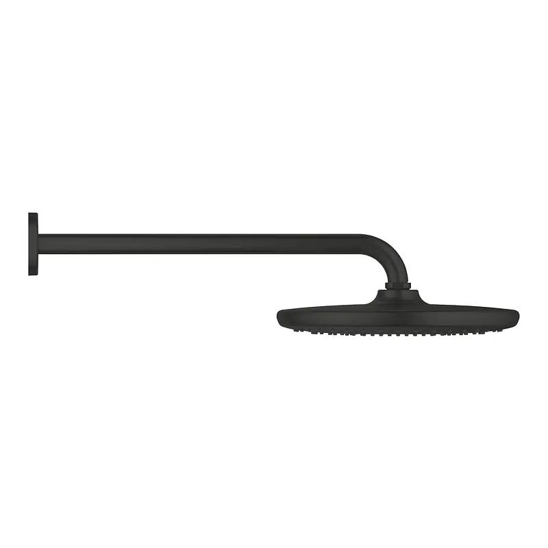 Душова система прихованого монтажу з термостатом Grohe Grohtherm Smartcontrol New Tempesta 250 UA26415SC10, Чорний матовий - фото 8