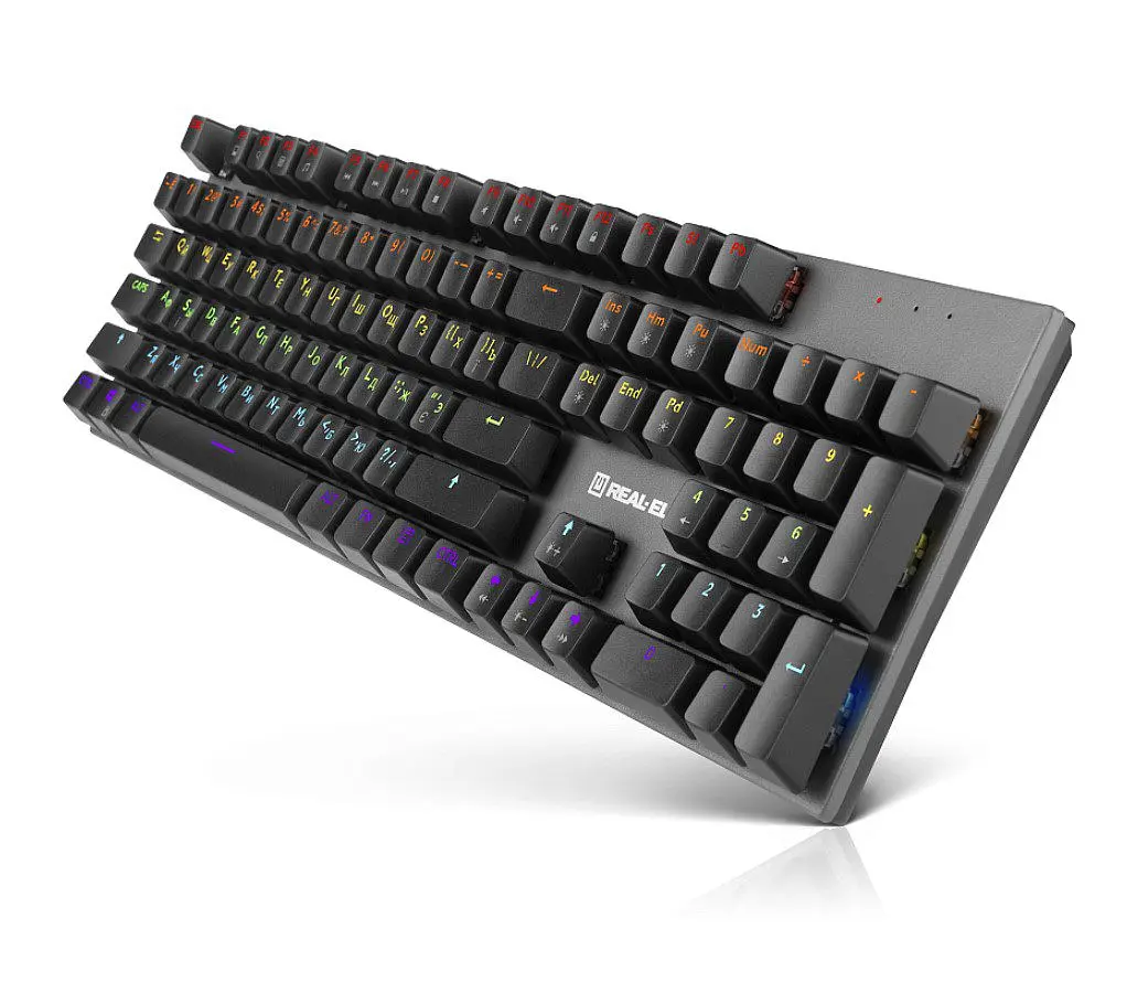Клавіатура ігрова механічна REAL-EL M13 USB RGB Black - фото 4