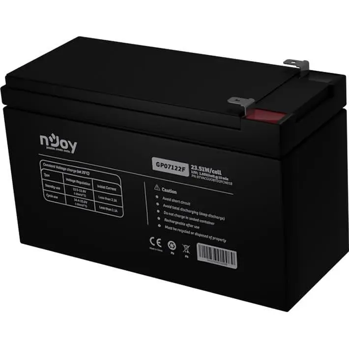 Акумуляторна батарея для ДБЖ Njoy AGM 12 V / 7 А*ч (GP07122F)