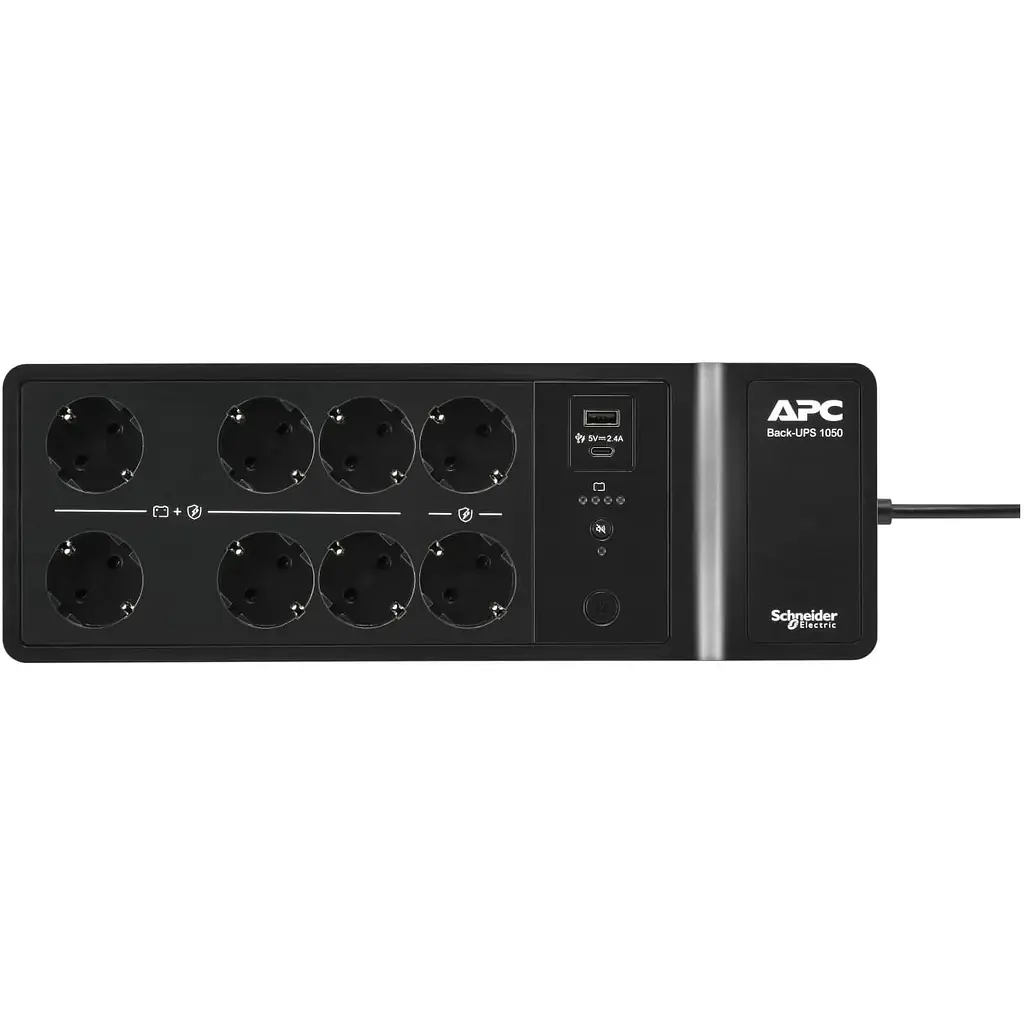 Джерело безперебійного живлення APC Back-UPS 1050VA/600W, USB charging port, USB, 6+2 Schuko - фото 3