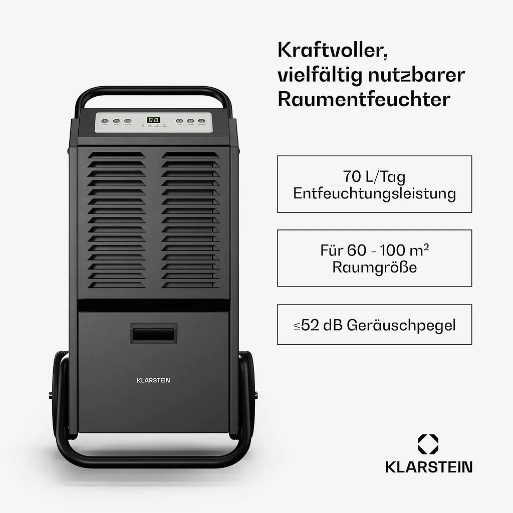 Промышленный осушитель воздуха Klarstein DuraDry 70 л (10046369) - фото 2