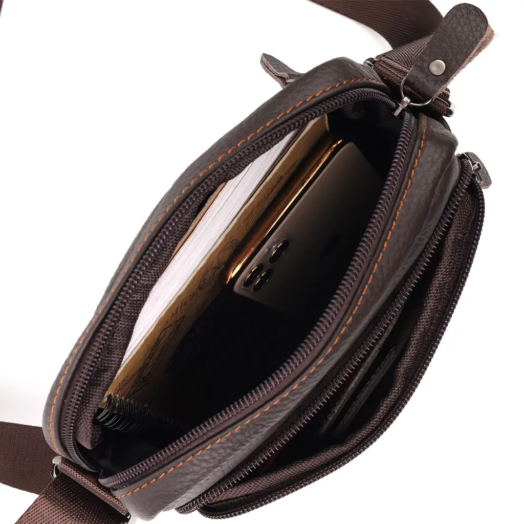 Сумка кожаная мужская  Vintage 18х19х6 см sum0020307 - фото 5