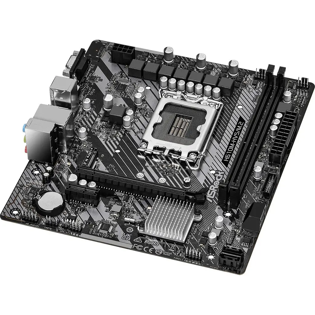 Материнська плата ASRock H610M-HVS/M.2 R2.0 (1700/H610, 2xDDR4, 1xPCIex16, HDMI/VGA, 4xSATAІІІ, M.2, GLan, 7.1ch, mATX) - фото 3