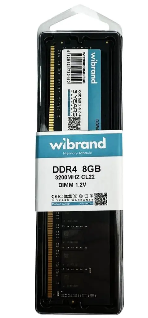 Модуль пам'яті Wibrand DDR4 8GB 3200MHz CL22 (WI3200DDR4D/8GB) - фото 3