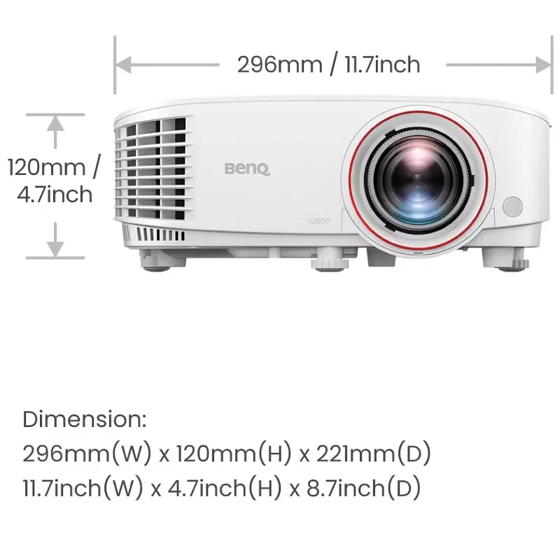 Проектор BENQ TH671ST, короткофокусний, DLP,1080P,ANSI 3000Lm,10000:1, 2хHDMI, USB,16:9, білий - фото 6