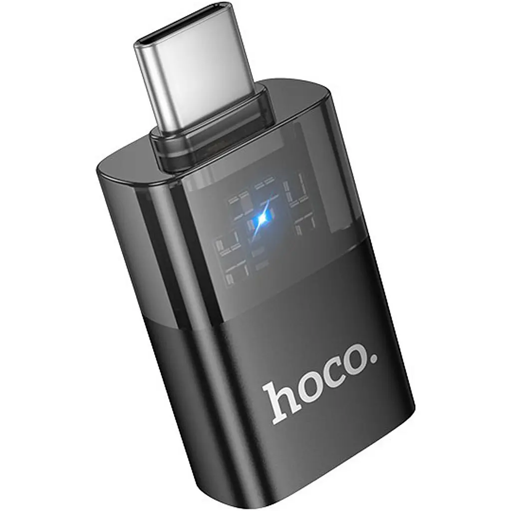 Перехідник Hoco UA36B USB-C Male to USB-A Female OTG Black [140337] - фото 3