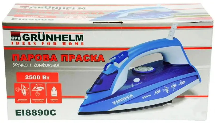 Отпариватель Grunhelm EI8890C для глажения одежды с керамическим покрытием 2500 Вт - фото 9