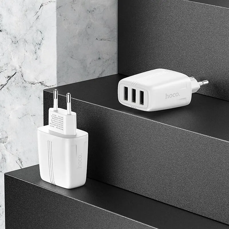 Адаптер мережевий HOCO Amazing three-port charger N15 |3USB, 3.4A| - фото 3