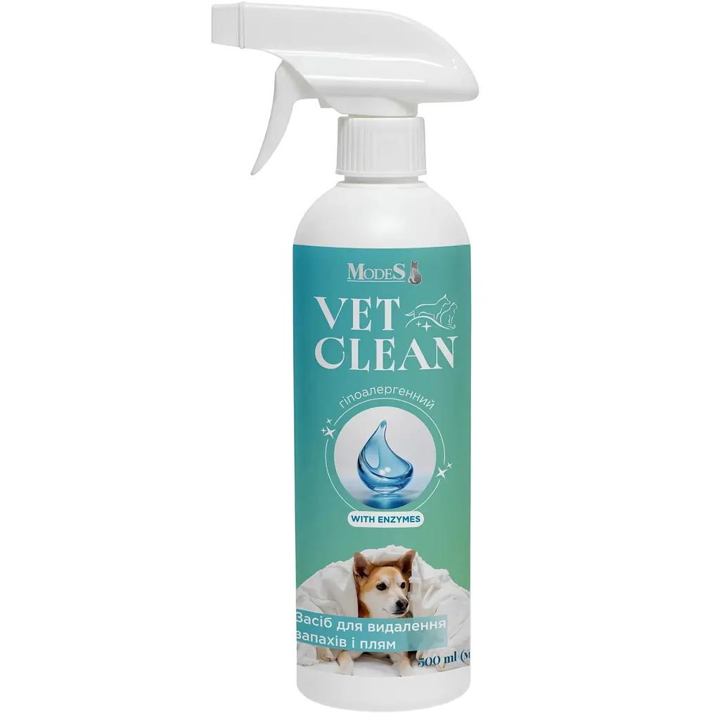 Засіб для видалення запахів і плям Modes Vet clean гіпоалергенний 500 мл