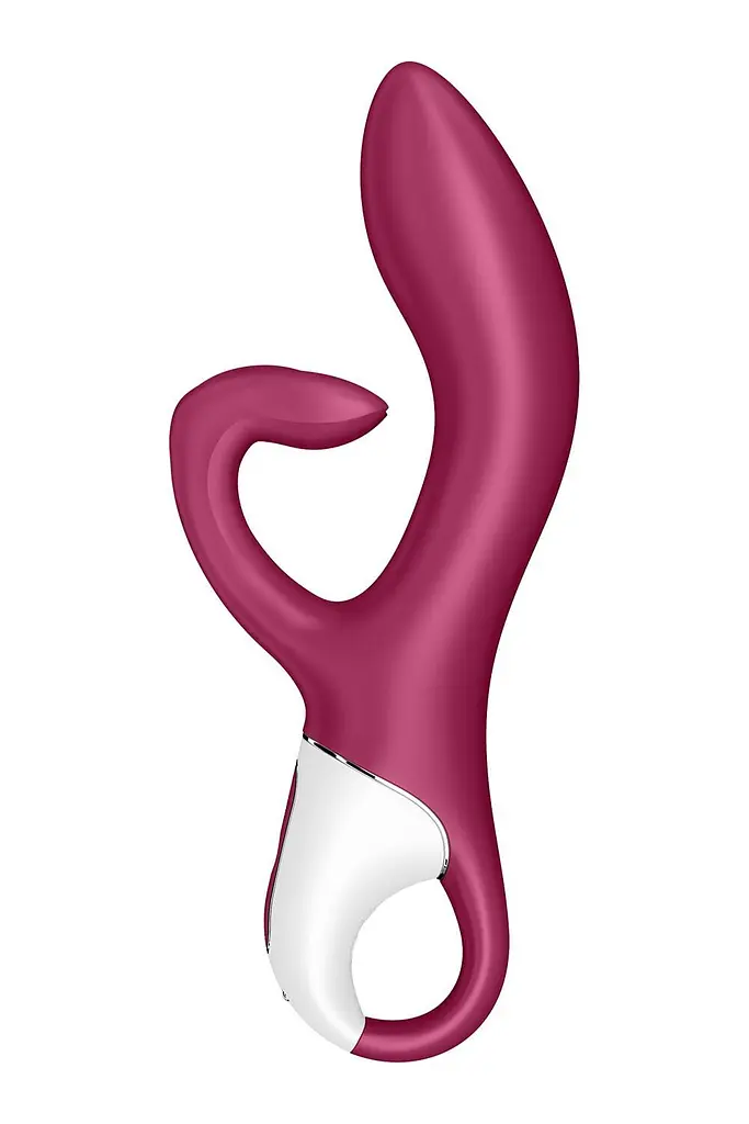 Вібратор-кролик із потрійним відростком Satisfyer Embrace me Berry, 2 мотори, діаметр 3,6 см - фото 2
