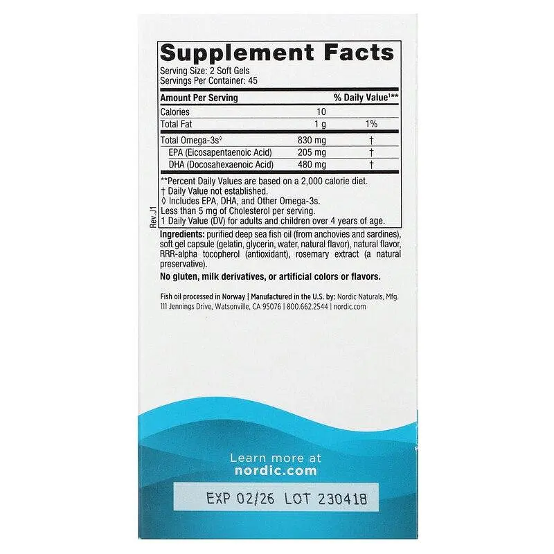 Риб'ячий жир Nordic Naturals DHA 415 мг 90 капсул Полуниця - фото 3