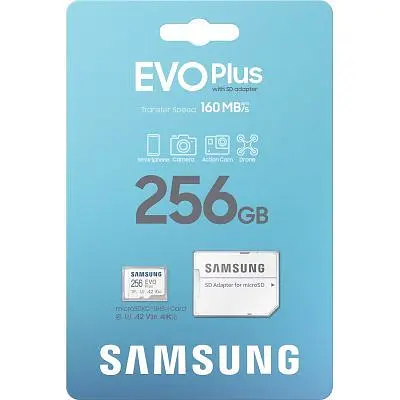 Карта пам'яті Samsung 256GB microSD class 10 UHS-I U3 V30 A2 EVO Plus (MB-MC256SA/EU) - фото 8