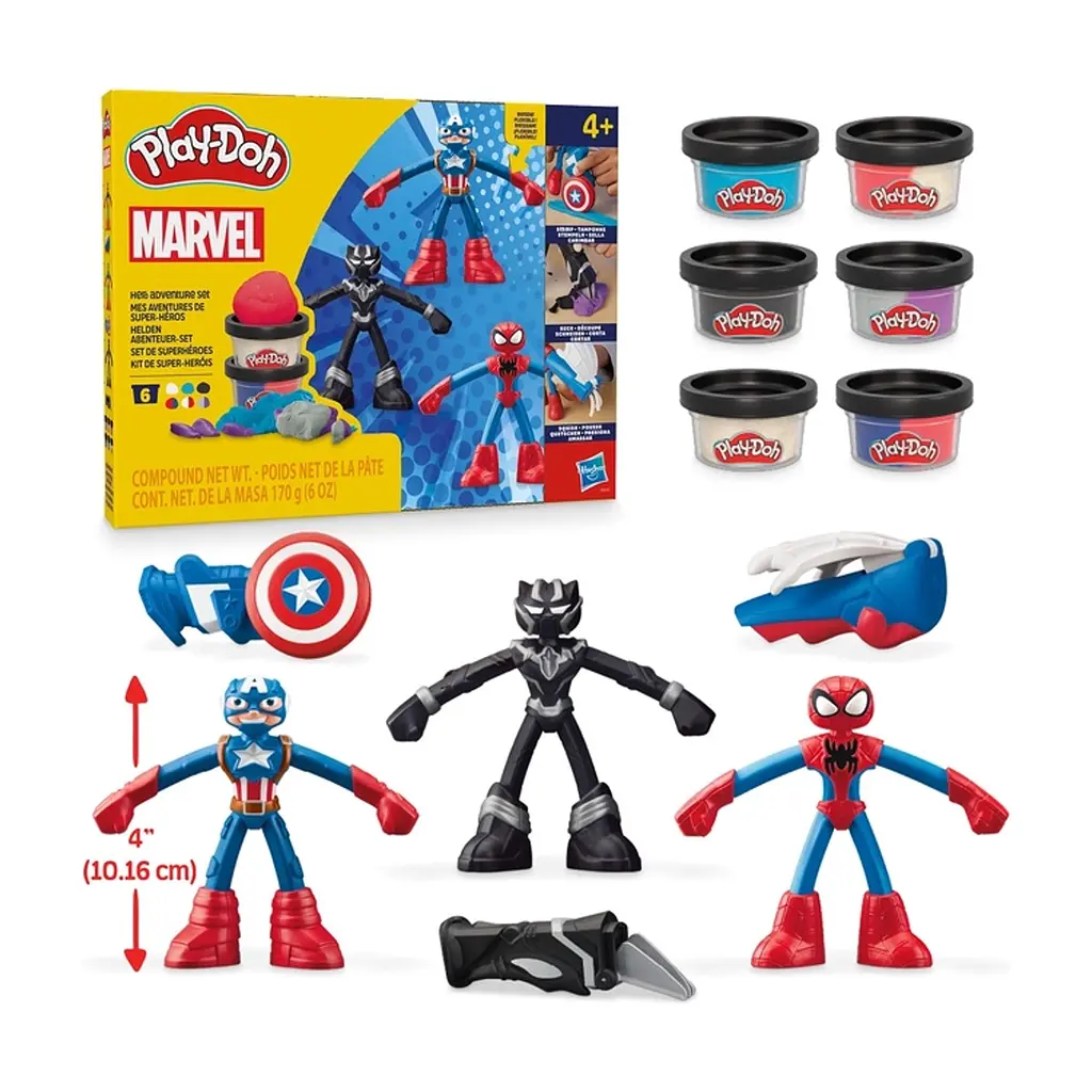 Набір для творчості Hasbro Play-Doh Marvel Пригоди героїв з масою для ліплення (G0333) - фото 3