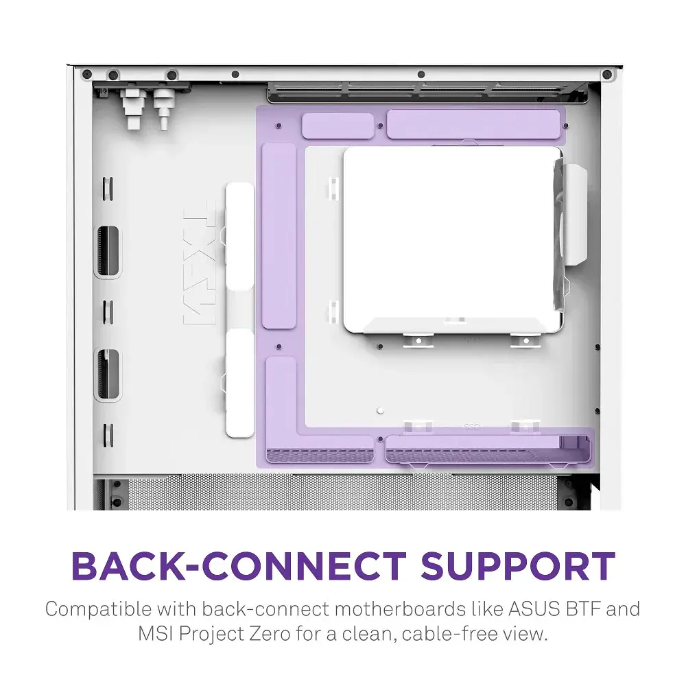 Корпус для ПК NZXT H3 Flow All White (CC-H31FW-01) - фото 4