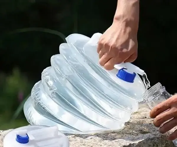 Каністра пакет для води складана з ручкою та краном ViO PE-FT 10l, трансформер, 10 л, прозора - фото 3
