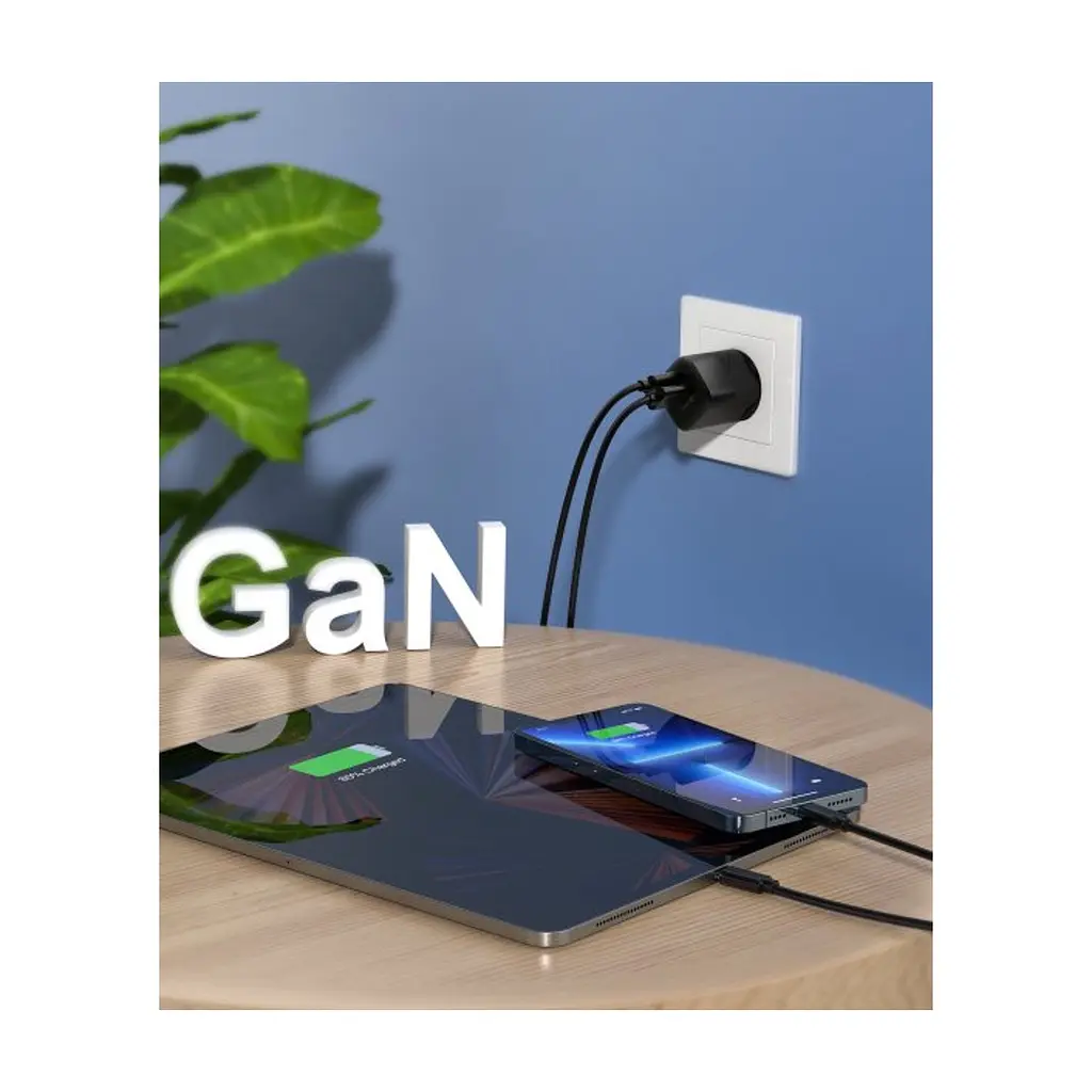 Зарядное устройство для Choetech GaN USB-A/USB-C 33W QC3.0/PD/PPS (PD5006-EU-BK) - фото 4