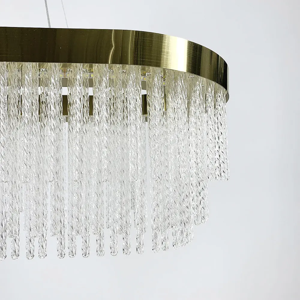 Удлиненная роскошная латунная люстра 100 см | Line F | Ст. M221-1000 L GD - фото 5