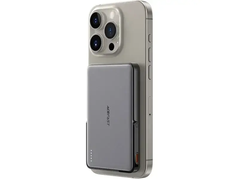Зовнішній акумулятор (Power Bank) Acefast M16 Magnetic 5000mAh 18W Black - фото 2
