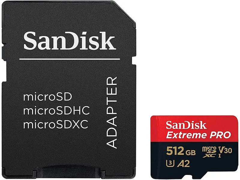 Карта пам'яті SanDisk Extreme Pro microSDXC UHS-I U3 + SD Adapter 512 GB (SDSQXCD-512G-GN6MA)