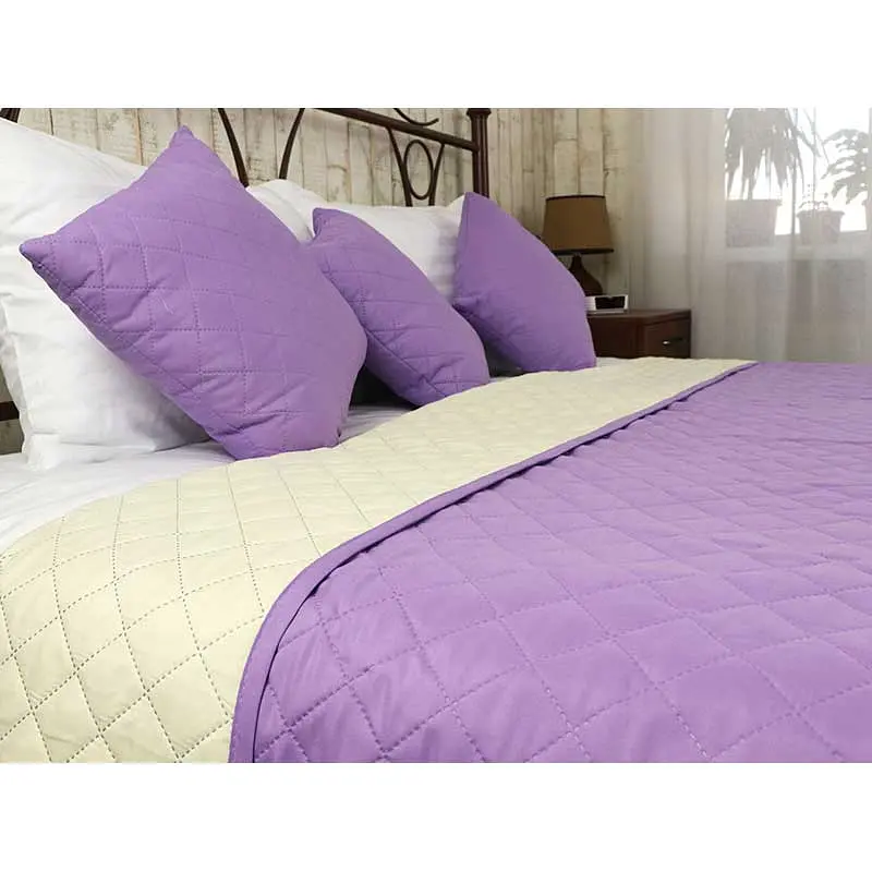 Покривало Руно Ромб, з ультрозвуковою стібкою, 240х212 см, бузковий (329.52У_СМ ромб) - фото 2