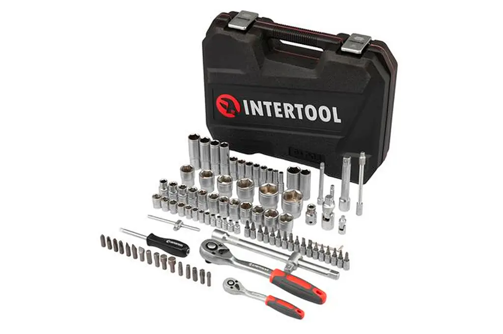Набір інструментів Intertool RED 94 од., 1/4" x 1/2" (ET-9094) - фото 3