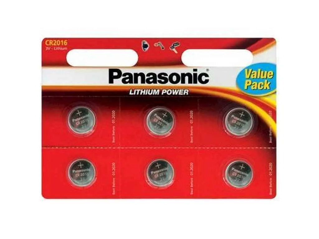 Батарейка PANASONIC CR2016 Lithium 3V 6 шт