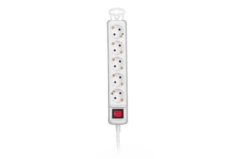 Фильтр питания 2Е 5хSchuko, 5 м, белый (2E-U05ES15M5) - фото 2
