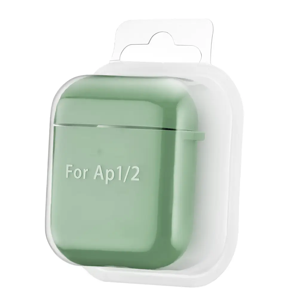 Чохол Silicone Case 2,5mm with microfiber for AirPods 1/2 Mint - фото 2