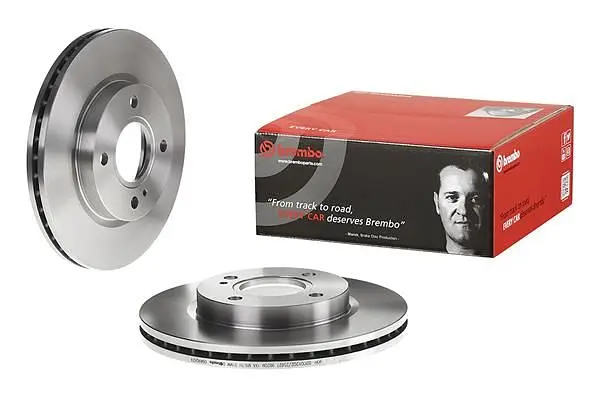 Диск гальмівний вентильований Ford Fiesta VI, Ka+ III 08-25р Brembo (09.A968.24) - фото 2