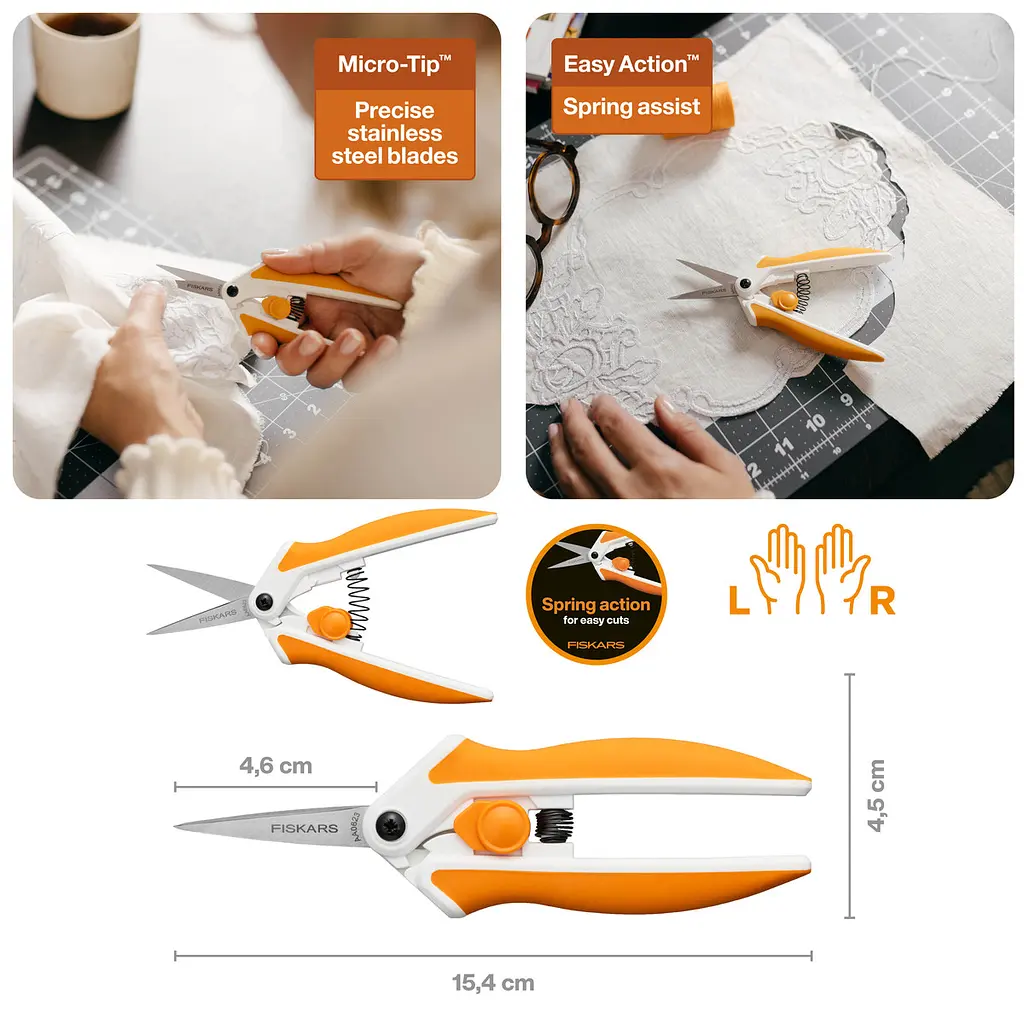 Швейні ножиці Fiskars EasyAction Micro-Tip 15 см (1070029) - фото 2