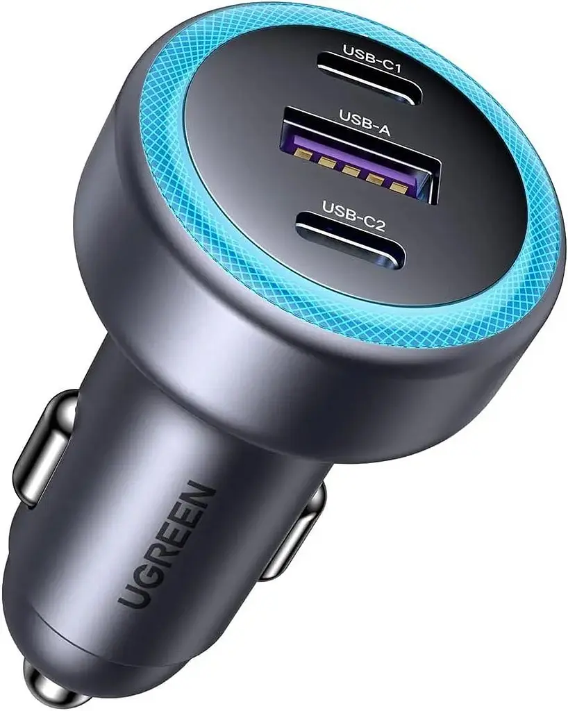 Автозарядка Ugreen 3xUSB 30W (2xUSB-C + USB-A) QC 4.0 Серая (EC307) (45843) - фото 7