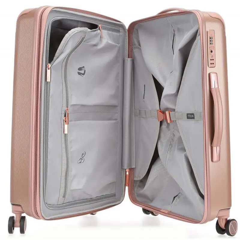 Валіза Titan Barbara Glint на 4 колесах M Ti845405 Rose Metallic (Ti845405-15) - фото 4