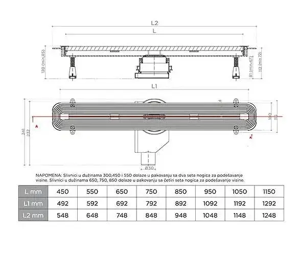 Душовий канал Pestan Confluo Slim Line вставка нержавіюча сталь 650 мм 30412 - фото 4