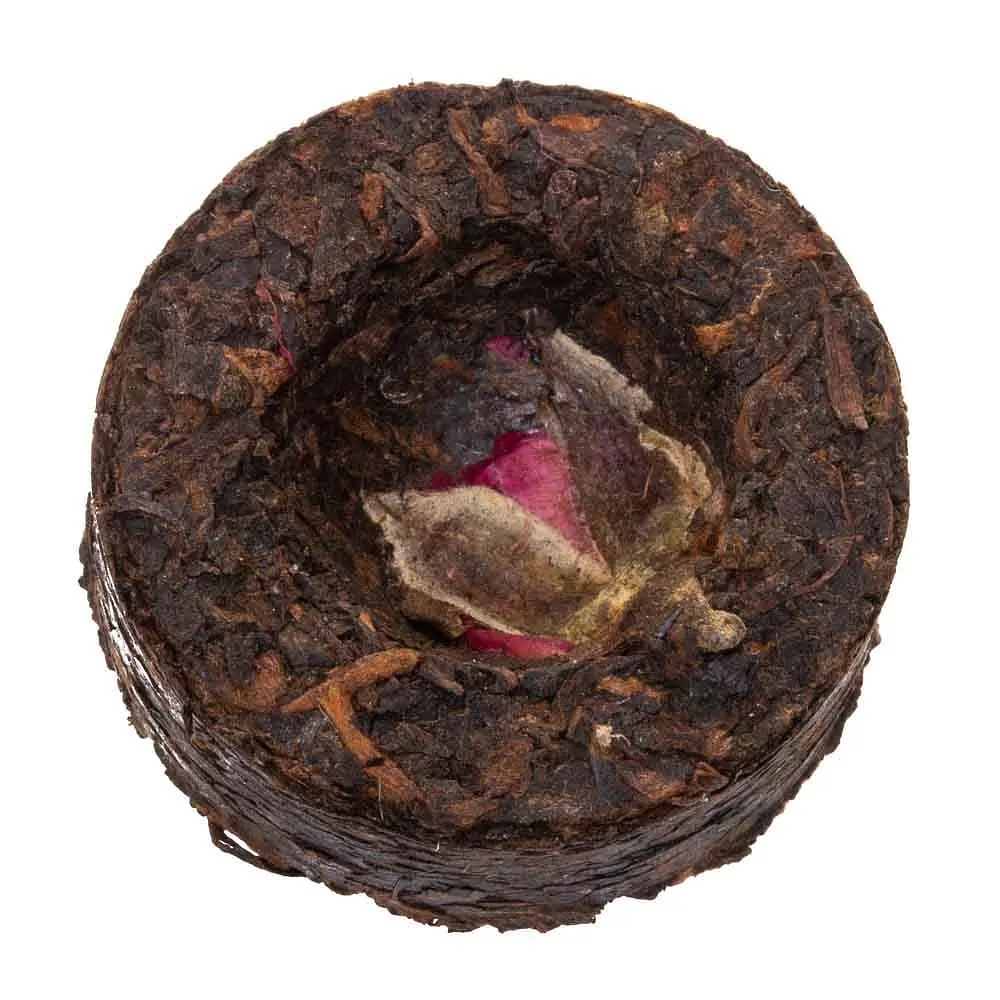 Чай Jinglong Tea Factory Шу Пуэр Цзин Лун с розой - 10 шт. - фото 3