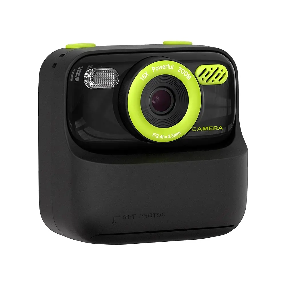 Дитяча камера миттєвого друку Instant Print Camera P79 (Чорно-зелений) - фото 4