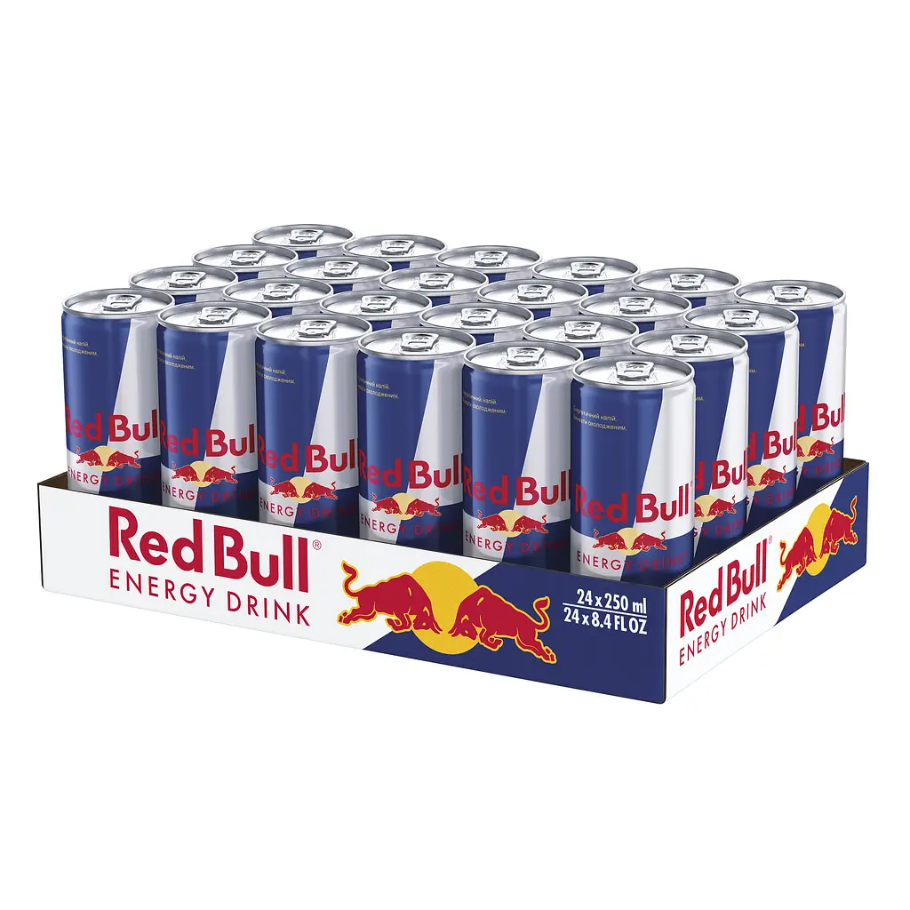 Упаковка энергетического напитка Red Bull безалкогольный среднегазированный 6 л (0.25 л х 24 банки) - фото 2