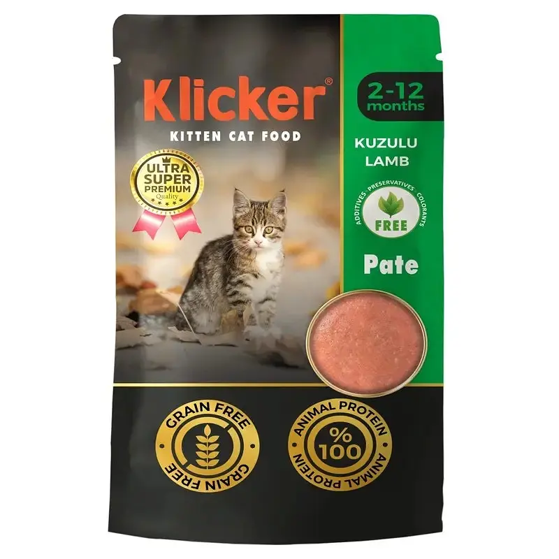 Вологий корм Hermos Klicker Паштет для кошенят з ягням 85 г