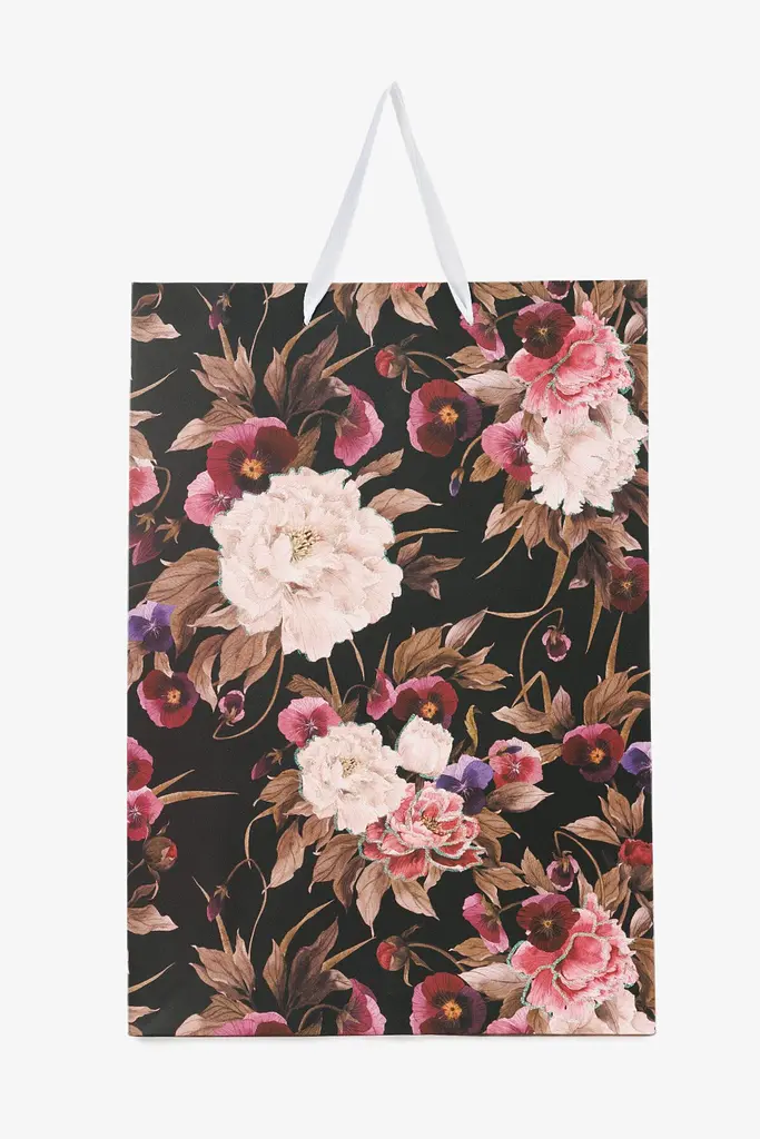 Пакет подарунковий JUMBO Flores 760240ML Чорно-коричневий shop (2000991026957) - фото 3