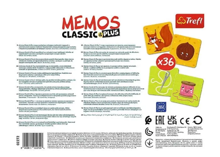 Настольная игра Trefl Мемо Классические. Логика (Memos Classic+ Logika) (02272) - фото 3