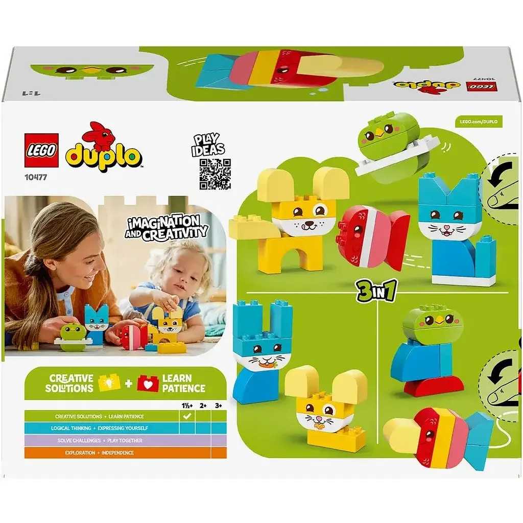 Конструктор LEGO DUPLO My First Чарівні творчі домашні улюбленці 3 в 1, 24 деталі (10477) - фото 8