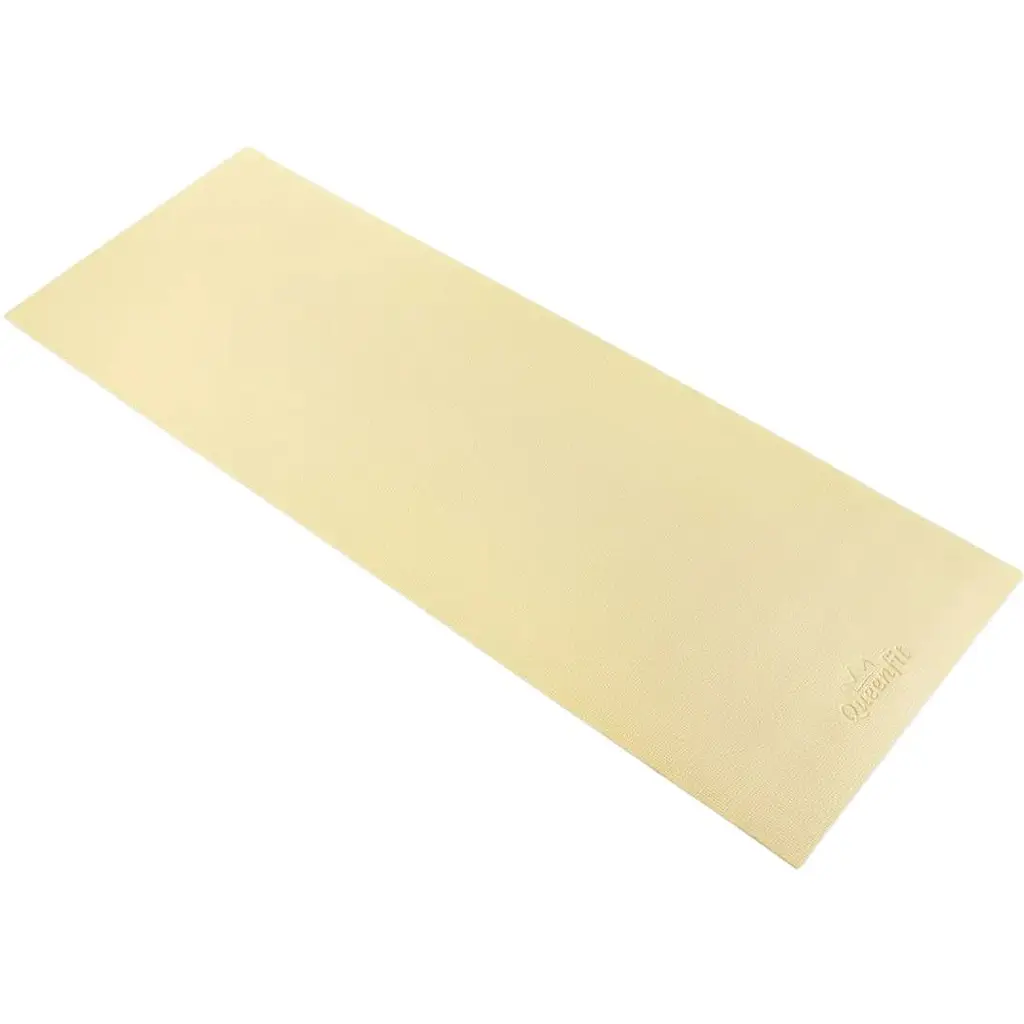 Коврик для фитнеса и йоги Queenfit 0.5 см желтый - фото 2