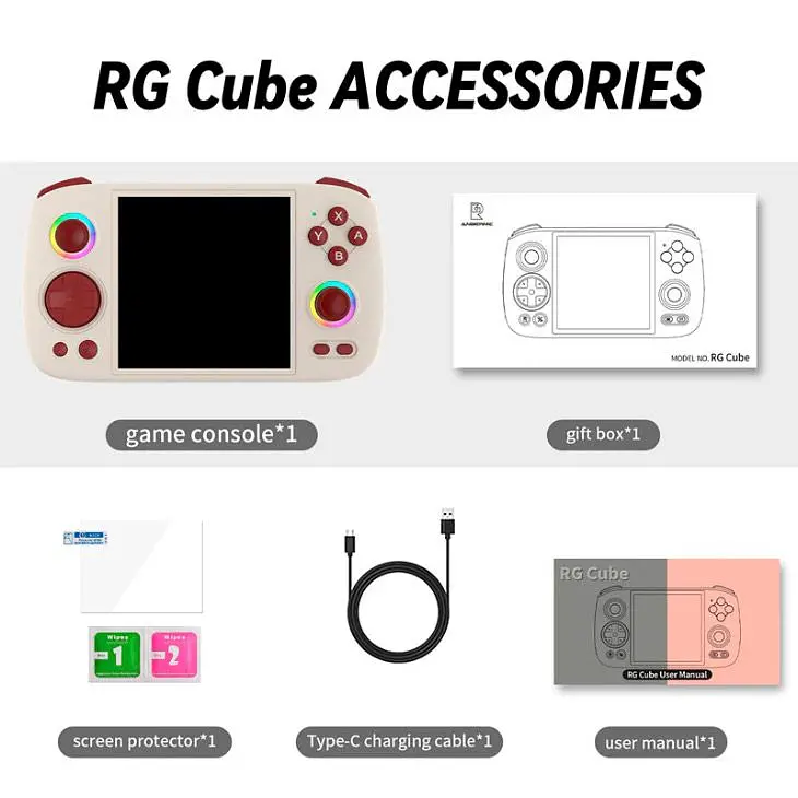 Ретро ігрова приставка Anbernic RG Cube 128GB Gray [109008] - фото 4