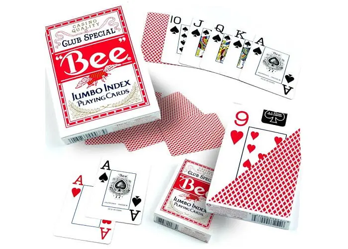 Карти гральні United States Playing Card Company Bee Jumbo Index (red) (BeJIRB-1) - фото 6