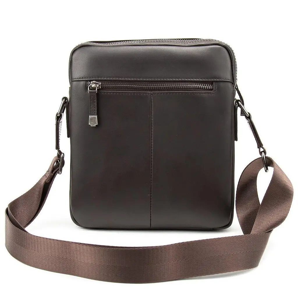 Чоловіча шкіряна сумка через плече коричнева Tiding Bag SM8-9686-4C - фото 6
