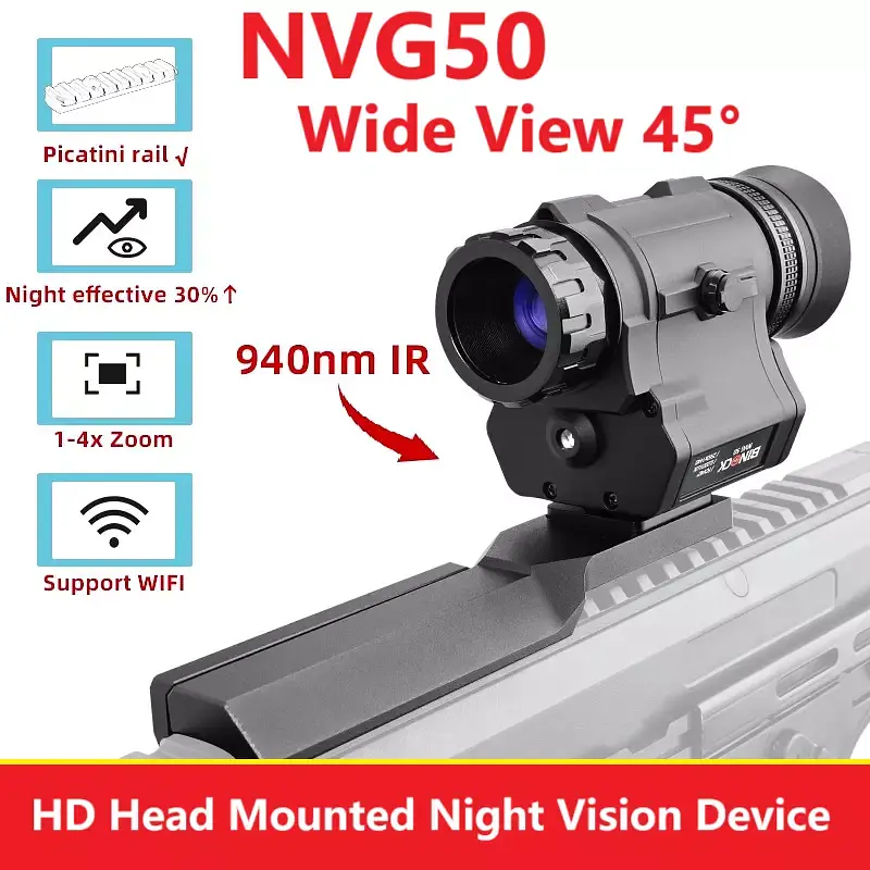 Монокуляр ночного видения NVG50 2.5k 45° Wi-Fi 940нм (до 600м в темноте) - фото 2