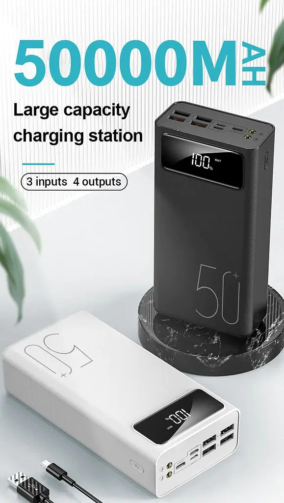 Внешний аккумулятор Power Bank 50000mAh Black - фото 4