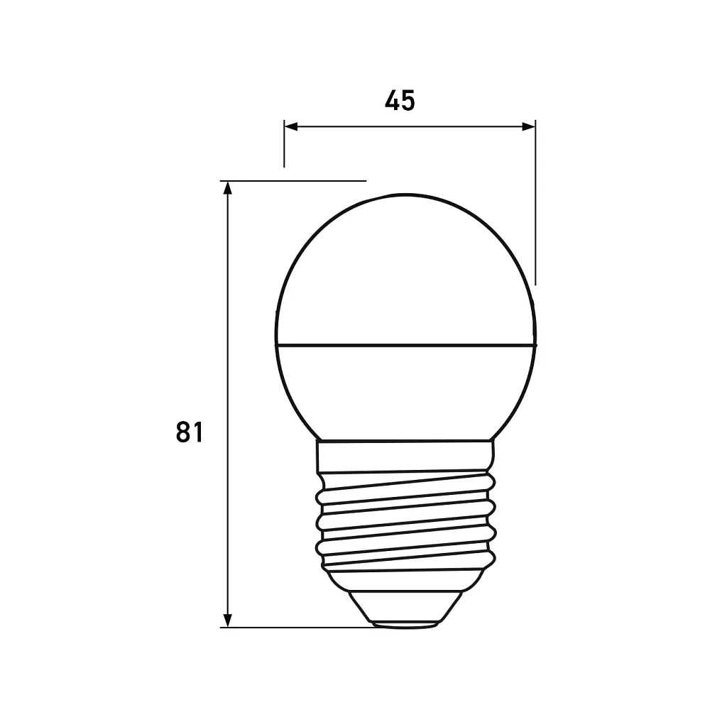 Лампочка Eurolamp LED ECO серия "P" G45 7W 700Lm E27 4000K (LED-G45-07274(P)) - фото 3