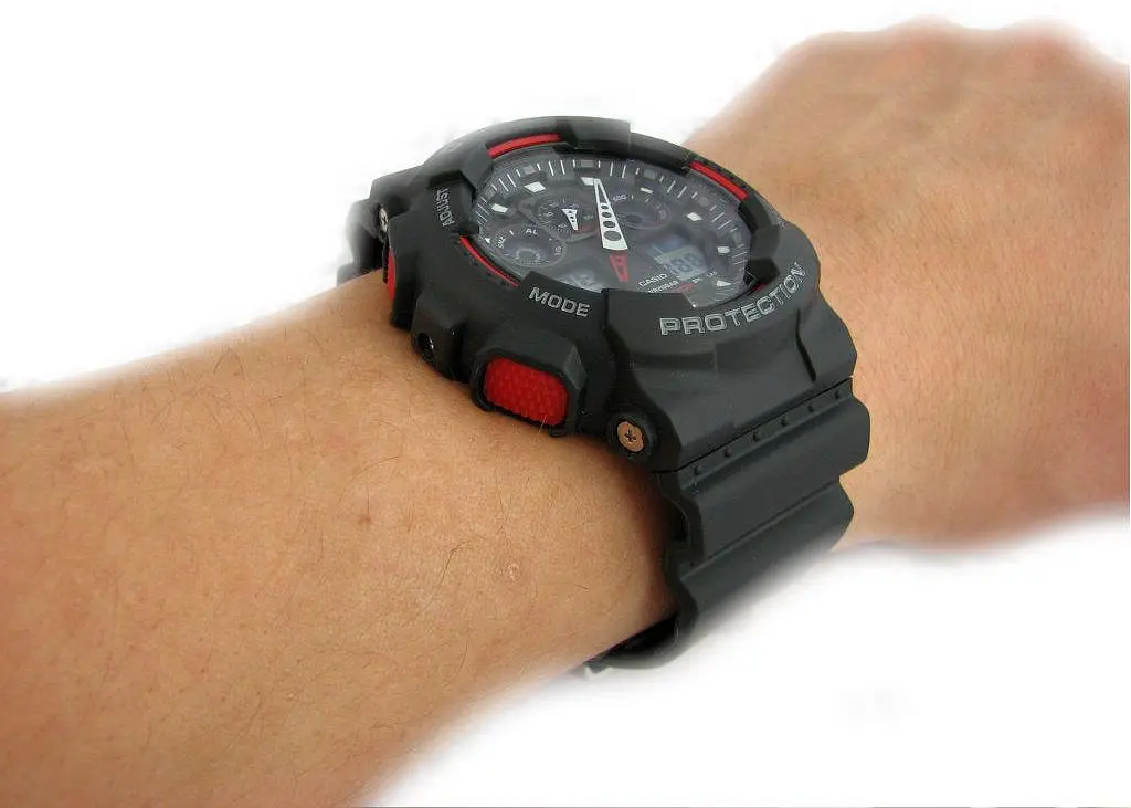 Годинники чоловічі удароміцні оригінальні наручні Японія Casio G-Shock GA-100-1A4ER з полімерним ремінцем - фото 8